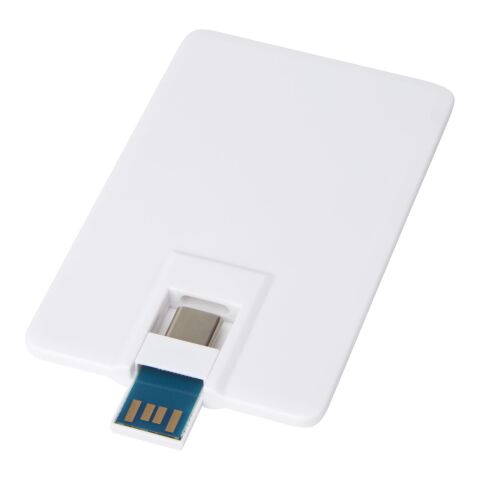 Clé USB Duo Slim de 32 Go avec ports Type-C et USB-A 3.0 Standard | Blanc | sans marquage | non disponible | non disponible