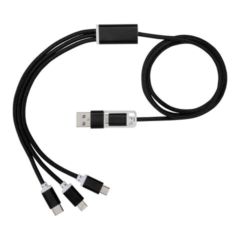 Câble de charge 3-en-1 avec double entrée Versatile Noir