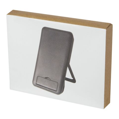 Tapis de charge à induction Loop en plastique recyclé de 10 W avec support téléphone Standard | noir | sans marquage | non disponible | non disponible