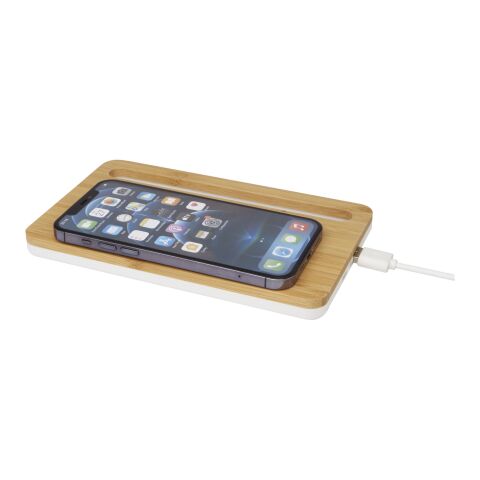 Chargeur à induction Medake 10 W, en bambou, pour bureau Standard | Beige | sans marquage | non disponible | non disponible