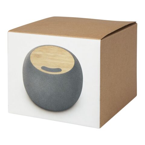 Haut-parleur Bluetooth® et tapis de charge sans fil Ecofiber en bamboo/RPET Standard | Naturel-Gris | sans marquage | non disponible | non disponible