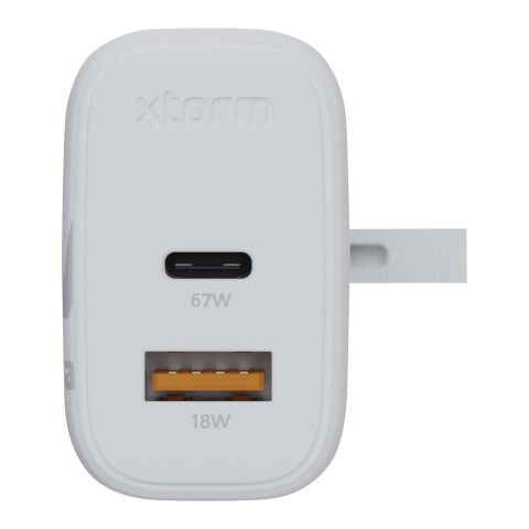 Chargeur mural Xtorm XEC067G GaN² Ultra de 67 W - Prise britannique Standard | Blanc | sans marquage | non disponible | non disponible
