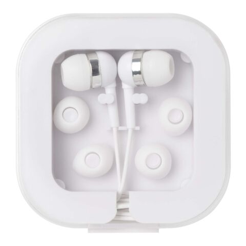 Écouteurs filaires type C Dofida avec étui de rangement en plastique recyclé Standard | Blanc | sans marquage | non disponible | non disponible