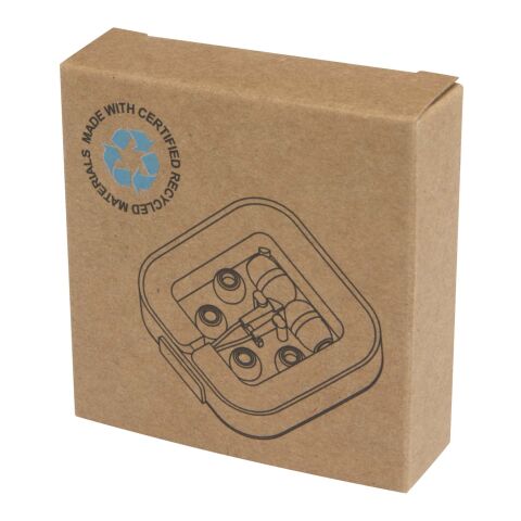 Casque filaire type C Baekdu avec boîte de rangement en plastique recyclé Standard | noir | sans marquage | non disponible | non disponible