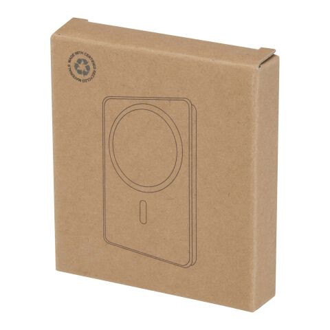 Batterie de secours Acrab magnétique sans fil de 5 000 mAh et 15 W avec PD de 20 W - fabriquée en plastique recyclé Standard | Blanc | sans marquage | non disponible | non disponible