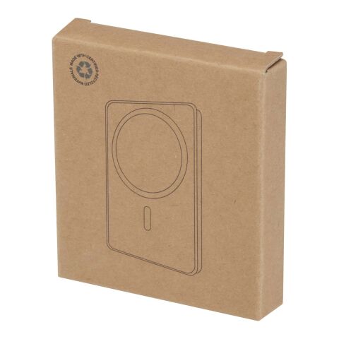 Batterie de secours Acrab magnétique sans fil de 5&nbsp;000&nbsp;mAh et 15&nbsp;W avec PD de 20&nbsp;W - fabriquée en plastique recyclé Standard | Noir | sans marquage | non disponible | non disponible