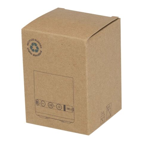 Haut-parleur Hunor sans fil de 3&nbsp;W en plastique recyclé Standard | Blanc | sans marquage | non disponible | non disponible