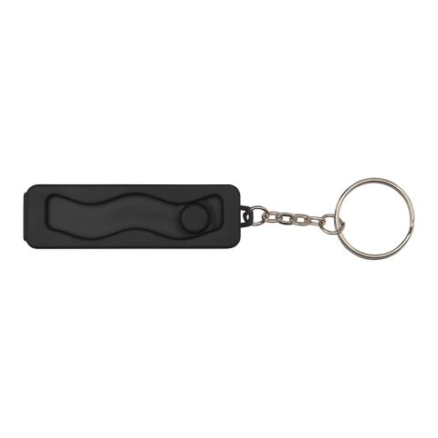 Support de téléphone Aggia avec jouet fidget en plastique recyclé Noir | sans marquage | non disponible | non disponible