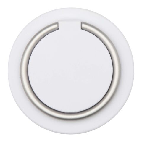 Support de téléphone Albali magnétique en plastique recyclé avec anneau de support Standard | Blanc | sans marquage | non disponible | non disponible