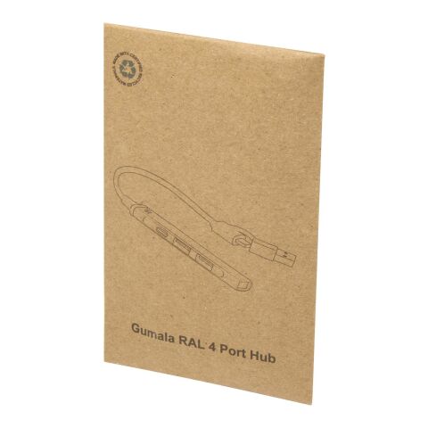 Hub USB-A et Type-C Alkaid à 4 ports en aluminium recyclé avec double entrée Standard | Argent | sans marquage | non disponible | non disponible