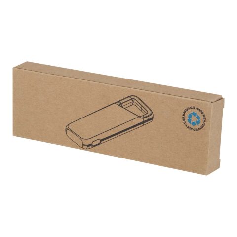 Batterie externe Alkes de 5 000 mAh et 12 W en plastique recyclé résistante à l’eau avec mousqueton Standard | Blanc | sans marquage | non disponible | non disponible