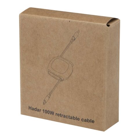 Câble de recharge PD CarPlay rétractable en plastique recyclé Alphard 100 W Argent