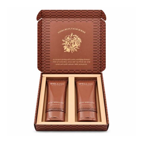 Coffret cadeau Wellmark Quite Rebellion comprenant un savon pour les mains de 70 ml et une lotion pour les mains de 70 ml Marron