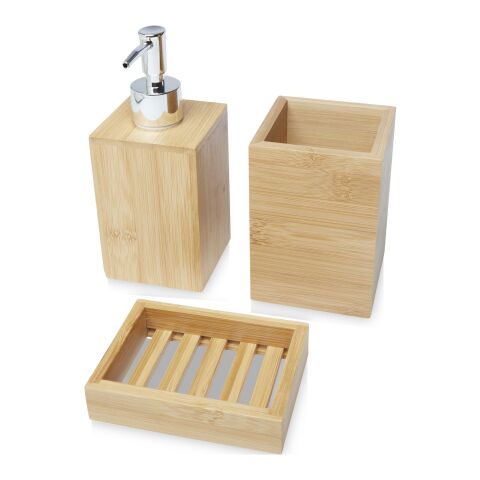 Ensemble 3 pièces pour salle de bains Hedon en bambou Standard | Naturel | sans marquage | non disponible | non disponible
