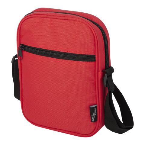 Sac bandoulière Byron de 2 L recyclé certifié GRS Standard | Rouge | sans marquage | non disponible | non disponible | non disponible