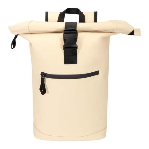 Sac à dos enroulable Resi Plus de 18 L et 15&quot; en matériaux recyclés certifiés GRS Standard | Oatmeal | sans marquage | non disponible | non disponible | non disponible