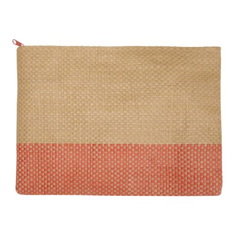 Pochette en papier paille Rhythm avec fermeture à glissière, 3 L Brick