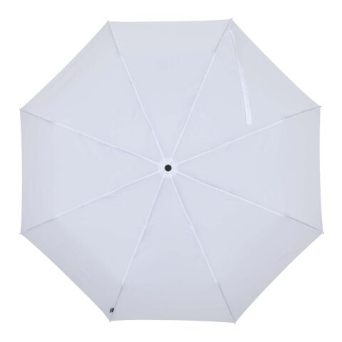 Parapluie pliable Gale de 69 cm à ouverture et fermeture automatiques en RPET blanc