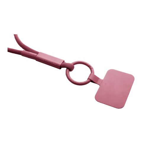 Tour de cou porte-téléphone Tubyard avec tube en plastique recyclé Bordeaux | sans marquage | non disponible | non disponible