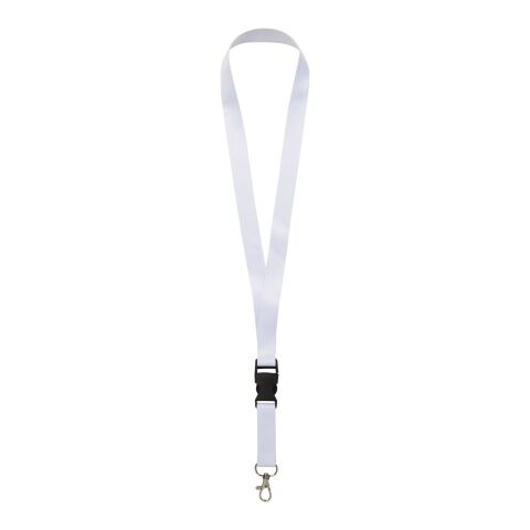 Lanyard Bucks en PET recyclé sublimation Noir-Blanc | 10mm | sans marquage | non disponible | non disponible