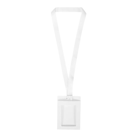Lanyard Kord en RPET avec badge en papier blanc | 20mm