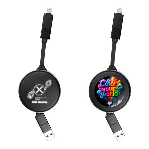 SCX.design C42 Einziehbares 65W, 4 in 1 Ladekabel Noir | sans marquage