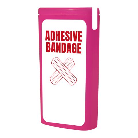MiniKits Pansements Magenta transparent | Autocollant Numérique 1 couleur | Recto | 39 mm x 82 mm