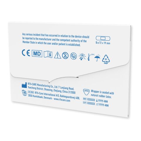 5 pansements personnalisables avec enveloppe en papier Kraft imprimée en couleurs Blanc | sans marquage | non disponible | non disponible