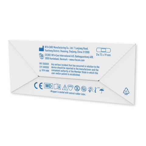 3 pansements personnalisables avec enveloppe en papier Kraft imprimée en couleurs Blanc | sans marquage | non disponible | non disponible