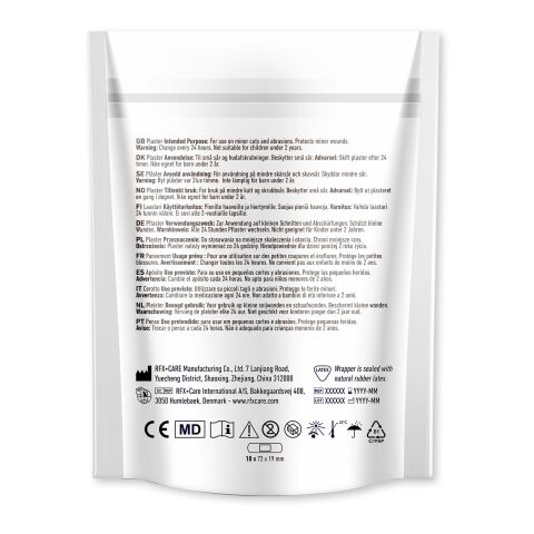 10 pansements personnalisables avec pochette en papier imprimé en couleur Blanc | sans marquage | non disponible | non disponible