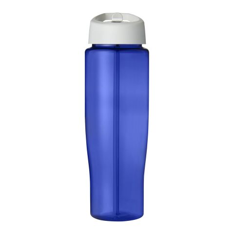 Bouteille de sport avec couvercle à bec verseur H2O Tempo® - 700 ml Bleu-Blanc | sans marquage | non disponible | non disponible