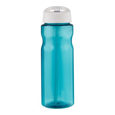 Bouteille H2O Tempo® de sport avec paille - 650 ml Bleu aqua-Translucide | sans marquage | non disponible | non disponible