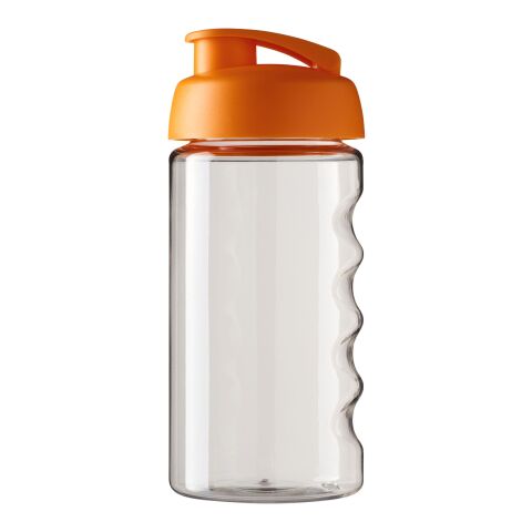 Bouteille H2O Bop® de sport avec couvercle à clapet - 500 ml Translucide-Orange | sans marquage | non disponible | non disponible