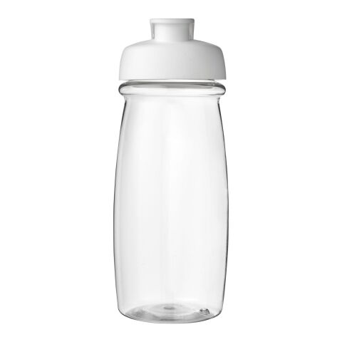 Bouteille H2O Pulse® avec couvercle à clapet - 600 ml Translucide-Blanc | sans marquage | non disponible | non disponible