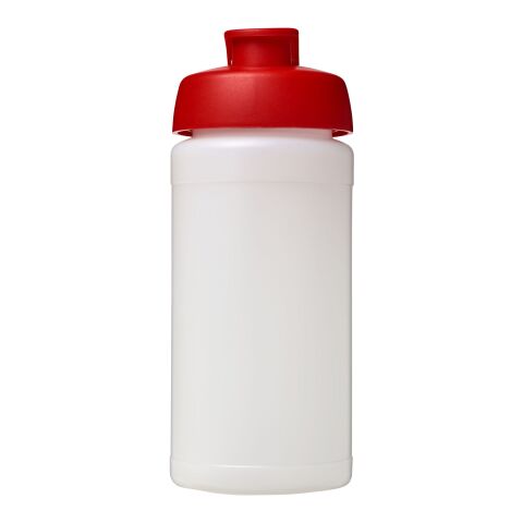 Bouteille Baseline® Plus de sport avec couvercle à clapet - 500 ml Blanc-Rouge | sans marquage | non disponible | non disponible