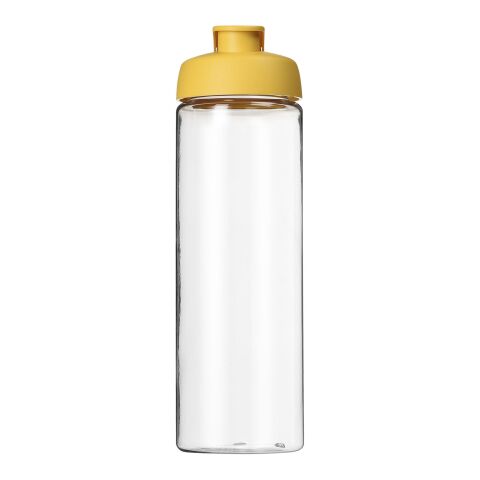 Bouteille H2O Vibe de sport avec couvercle à clapet - 850 ml Blanc-Jaune | sans marquage | non disponible | non disponible
