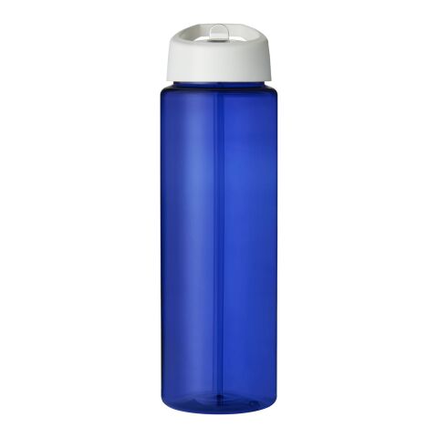 Bouteille H2O Vibe de sport avec paille - 850 ml Bleu-Blanc | sans marquage | non disponible | non disponible