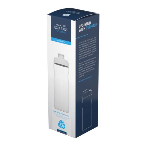 Bouteille H2O Eco de sport avec couvercle à clapet - 650 ml Translucide-Rouge | sans marquage | non disponible | non disponible