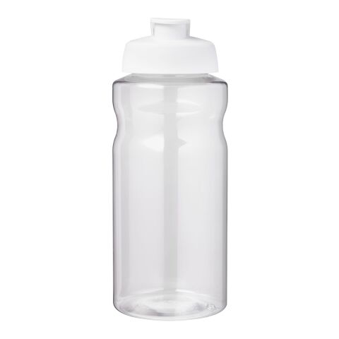 Bouteille de sport H2O Active® Base Pure de 1 L à couvercle rabattable blanc | Sérigraphie 1 couleur | Tout autour | 255 mm x 75 mm