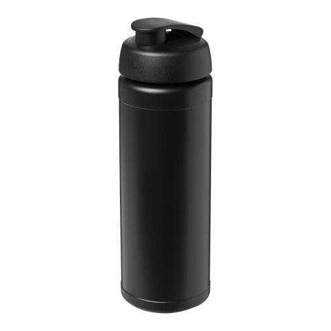 Bouteille de sport Baseline Rise de 750&nbsp;ml recyclée avec couvercle rabattable Noir-Noir | sans marquage | non disponible | non disponible