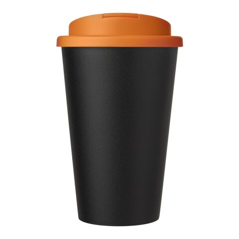Gobelet Americano® Eco recyclé de 350 ml avec couvercle anti-déversement Orange-Noir | sans marquage | non disponible | non disponible