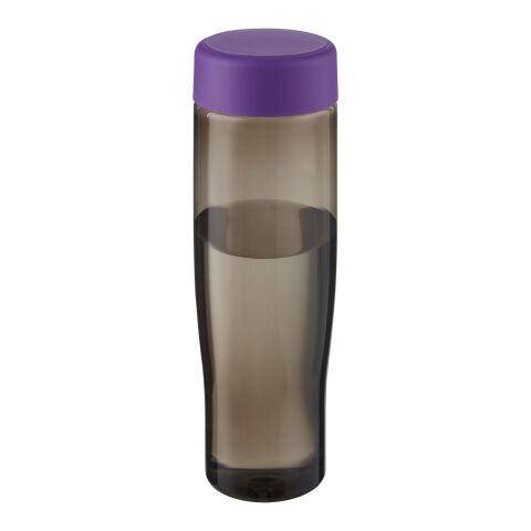 Bouteille d&#039;eau H2O Active® Eco Tempo de 700 ml avec couvercle vissé Violet-Charbon | sans marquage | non disponible | non disponible