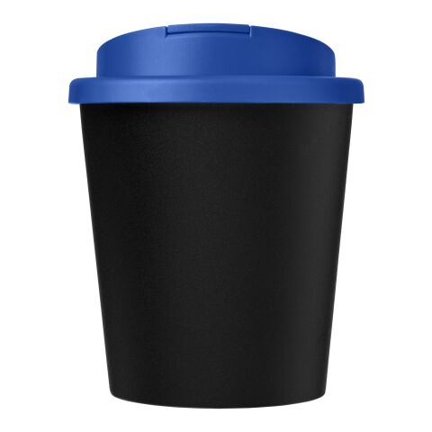 Gobelet recyclé Americano® Espresso Eco de 250&nbsp;ml avec couvercle anti-déversement Noir-Bleu minéral | sans marquage | non disponible | non disponible