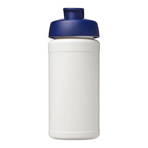 Bouteille de sport Baseline de 500 ml recyclée avec couvercle rabattable Translucide-Bleu | sans marquage | non disponible | non disponible