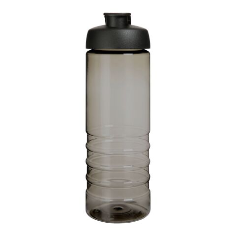 Bouteille de sport H2O Active® Eco Treble de 750 ml avec couvercle à bascule Charbon-Noir | sans marquage | non disponible | non disponible
