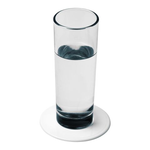 Sous-verre rond Renzo en plastique blanc | sans marquage | non disponible | non disponible