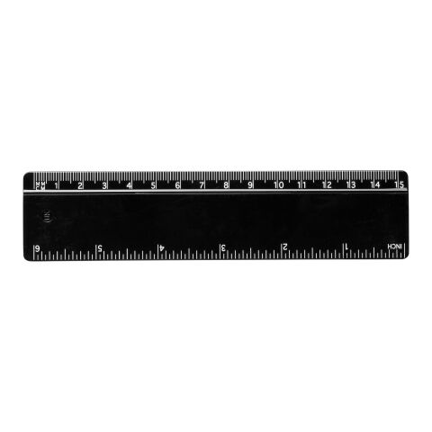 Règle en plastique Renzo 15 cm noir | sans marquage | non disponible | non disponible