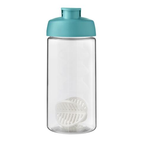 Shaker H2O Active Bop en plastique transparent - 500 ml Bleu aqua-Blanc | sans marquage | non disponible | non disponible
