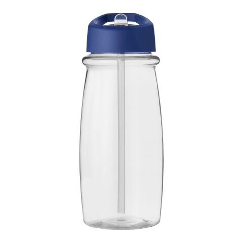 Bouteille H2O Pulse de sport avec paille - 600 ml Blanc-Bleu | sans marquage | non disponible | non disponible