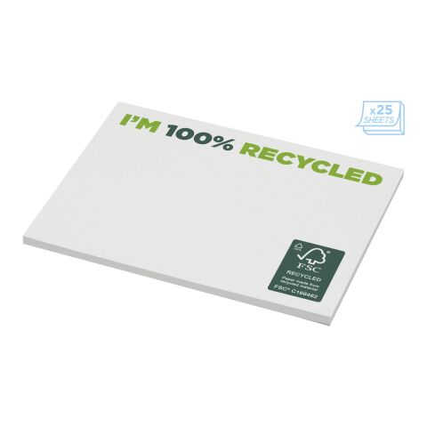 Notes autocollantes recyclées 100 x 75 mm Sticky-Mate® Blanc | 25 Seiten | sans marquage | non disponible | non disponible